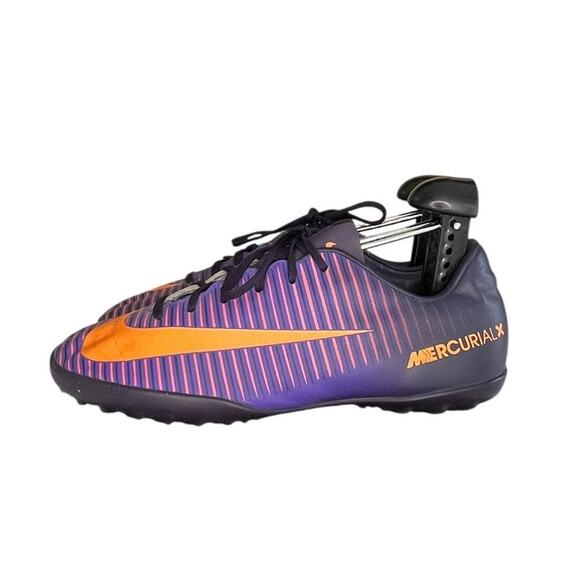 Youth Nike Mercurial x Vapor XITurf Soccer Shoes Size 5.5Y Purple Black - Picture 1 of 6